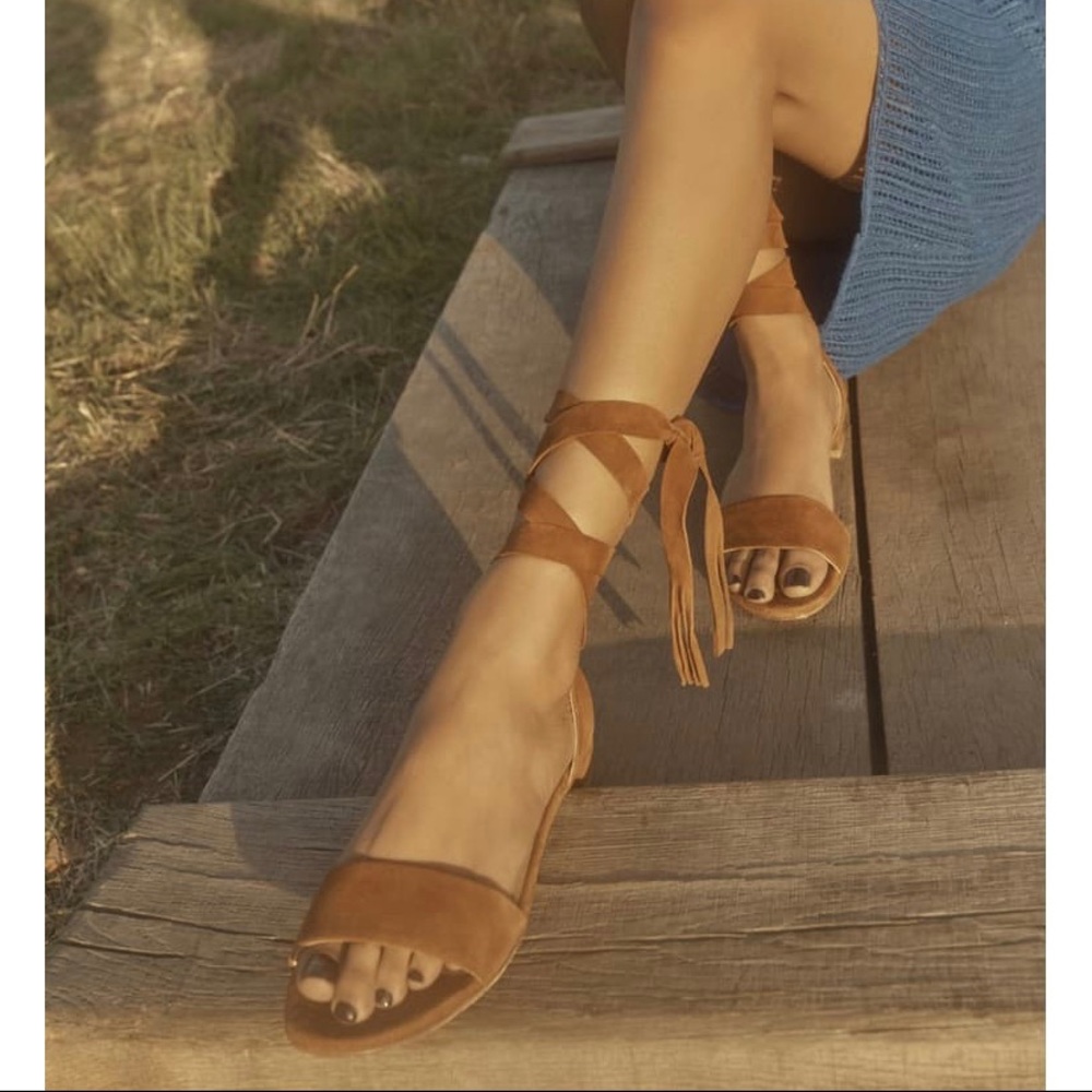 Stuart Weitzman Corbata Lace Up Sandals